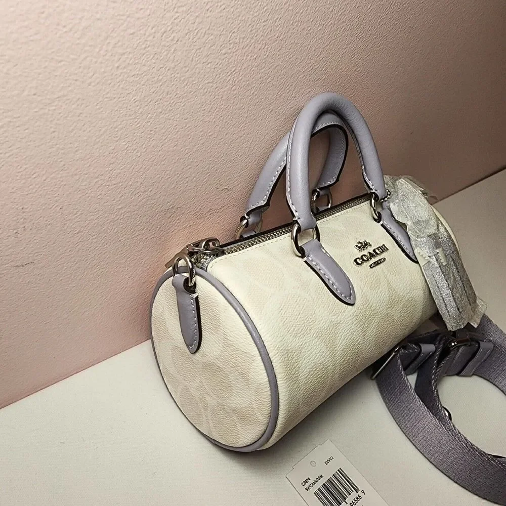 NWT Coach CB874 Lacey Crossbody In Signature Canvas Chalk Mist Purple